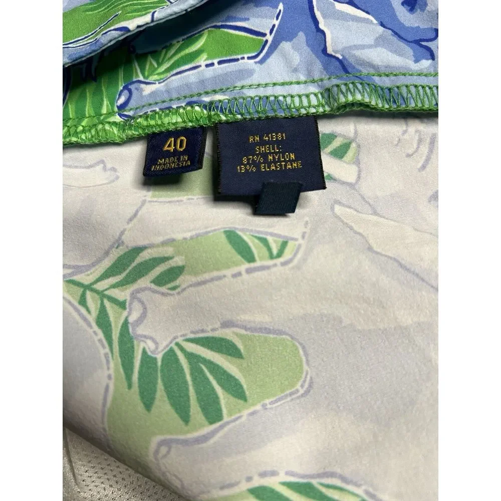 Men's POLO RALPH‎ LAUREN NEW Green/Blue Tropical Elephant Golf Shorts-Size 40